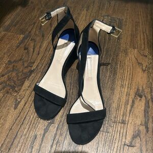 Stuart Weitzman Black Ankle Strap Heels